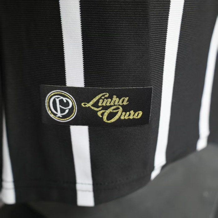 Player Version 2025-2026 Corinthians Black/White Soccer Jersey Camisetas de Futbol