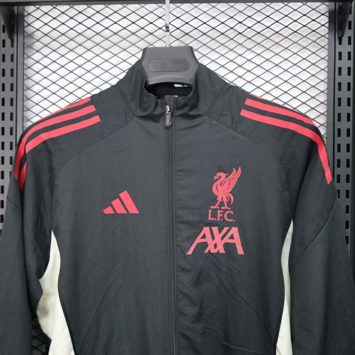 2025-2026 Liverpool Black/Red Soccer Windbreaker Jacket Football Jacket