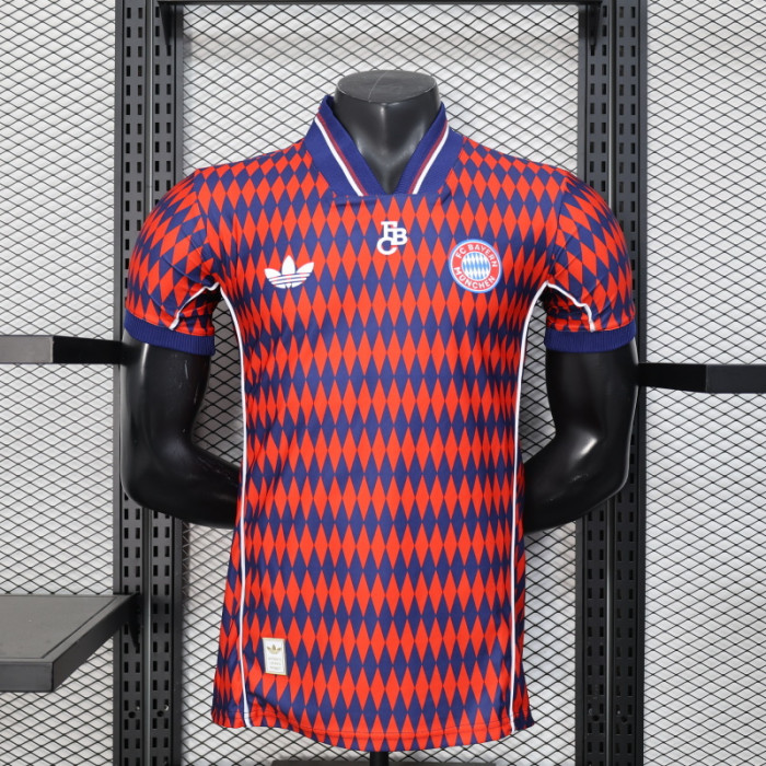 Player Version 2025-2026 Bayern Munich Red/Blue Special Edition Soccer Jersey Bayern Munchen Football Shirt