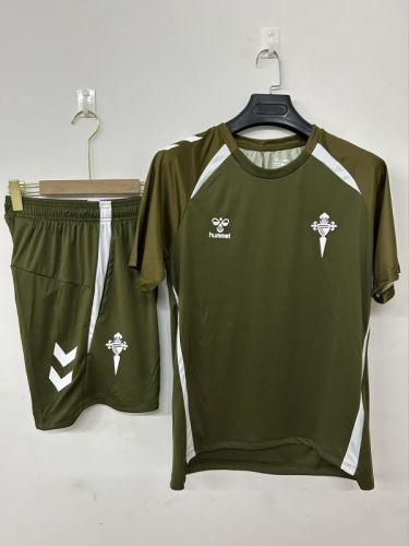 Adult Uniform 2025-2026 Celta Dark Green Soccer Training Jersey and Shorts Football Kits