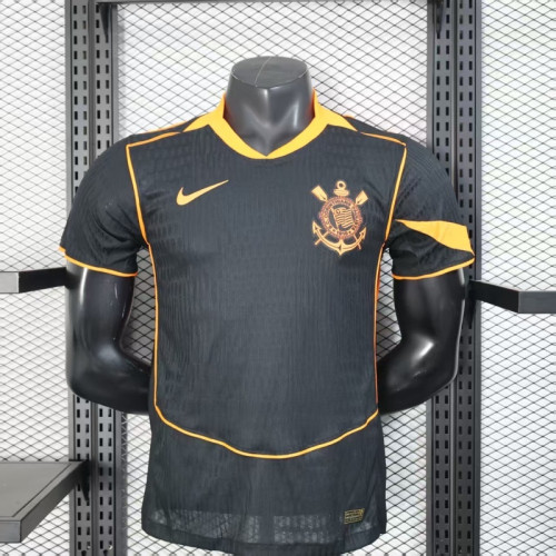 Player Version 2025-2026 Corinthians Third Away Black Soccer Jersey Camisetas de Futbol