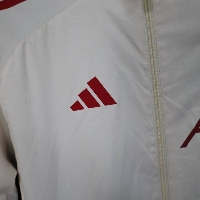 2025-2026 Liverpool White/Red Soccer Windbreaker Jacket Football Jacket