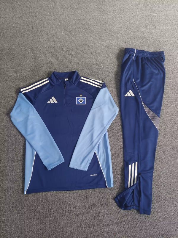 2025-2026 Hamburg Blue Soccer Training Sweater and Pants Football Kit