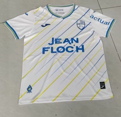 Fans Version 2025-2026 Lorient Away White Soccer Jersey Football Shirt