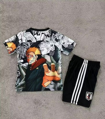 Youth Uniform Kids Kit 2025 Japan Comic Soccer Jersey Shorts Child Football Set