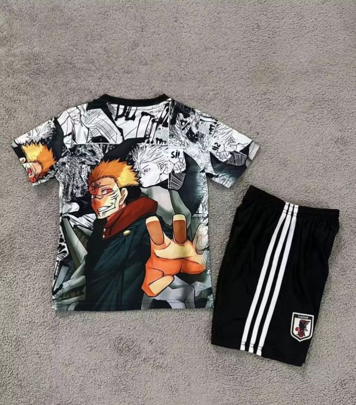 Youth Uniform Kids Kit 2025 Japan Comic Soccer Jersey Shorts Child Football Set