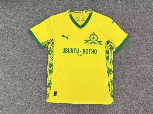 Fans Version 2025-2026 Mamelodi Sundowns Home Soccer Jersey Football Shirt
