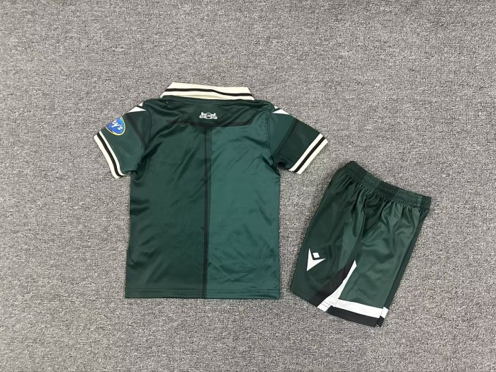 Youth Uniform Kids Kit Blackburn2025-2026 Third Away Green Soccer Jersey Shorts Child Football Set