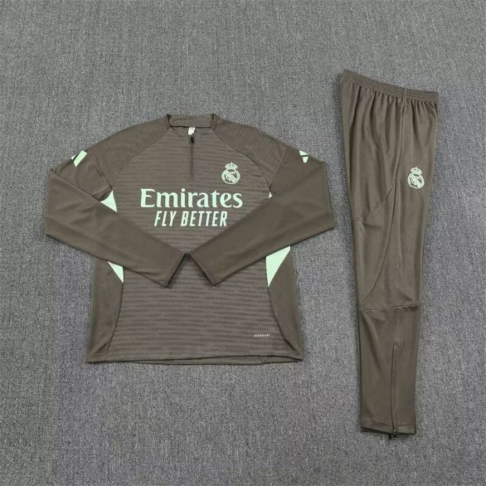 2025-2026 Liverpool Dark Grey/Green Soccer Training Sweater and Pants Football Kit