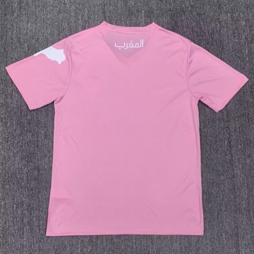 Fans Version 2025 Morocco Pink/White Soccer Training Jersey Football Shirt