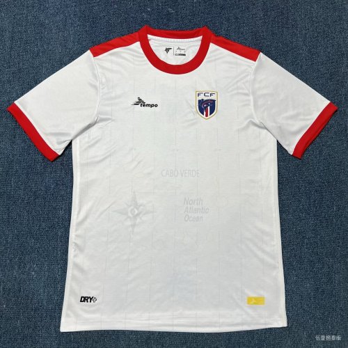 Fans Version 2025-2026 Cape Verde Away White Soccer Jersey Football Shirt