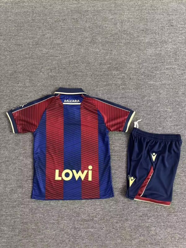 Youth Uniform Kids Kit 2025-2026 Levante Home Soccer Jersey Shorts Child Football Set