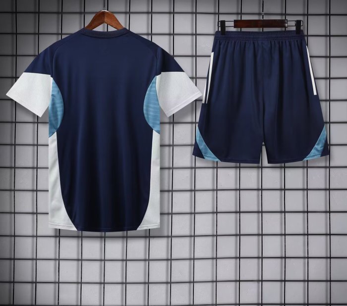 Adult Uniform 2025-2026 Arsenal Dark Blue Soccer Training Jersey and Shorts Football Kits