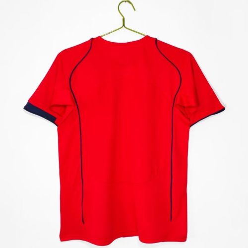 Retro Jersey 2004-2005 PSG Away Red Soccer Jersey Vintage Paris Football Shirt