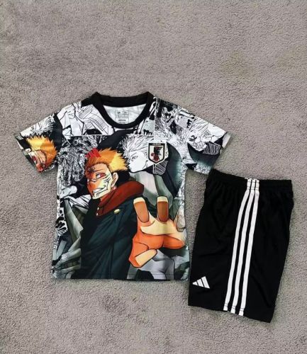 Youth Uniform Kids Kit 2025 Japan Comic Soccer Jersey Shorts Child Football Set