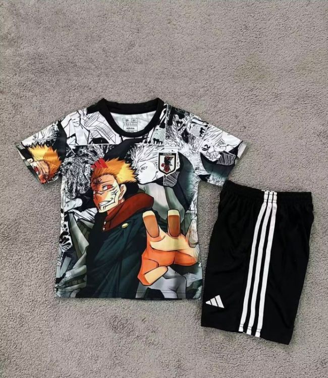 Youth Uniform Kids Kit 2025 Japan Comic Soccer Jersey Shorts Child Football Set