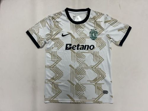 Fan Version 2025-2026 Sporting Lisbon White/Yellow Special Edition Football Shirt Soccer Jersey