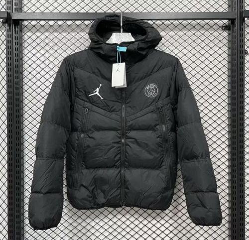 2025-2026 PSG Black Soccer Coat Football Jacket
