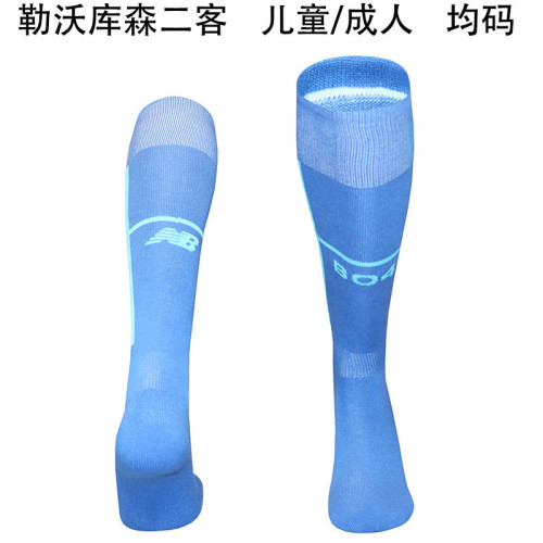 Youth/Adult 2025-2026 Bayer 04 Leverkusen Third Away Blue Soccer Socks Football Socks