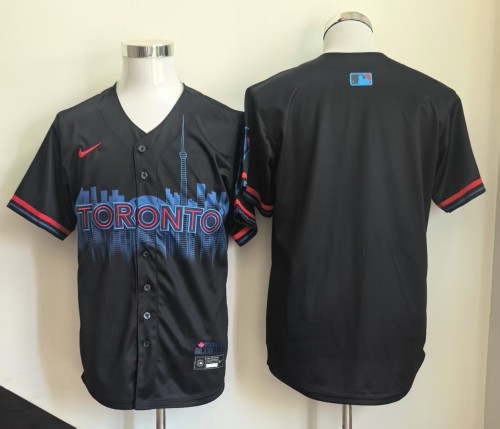 City Edition Toronto Blue Jays Alternate Blank Black Baseball Jersey MLB Shirt