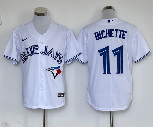 Toronto Blue Jays Alternate BICHETTE 11 White Cool Base Jersey MLB Shirt