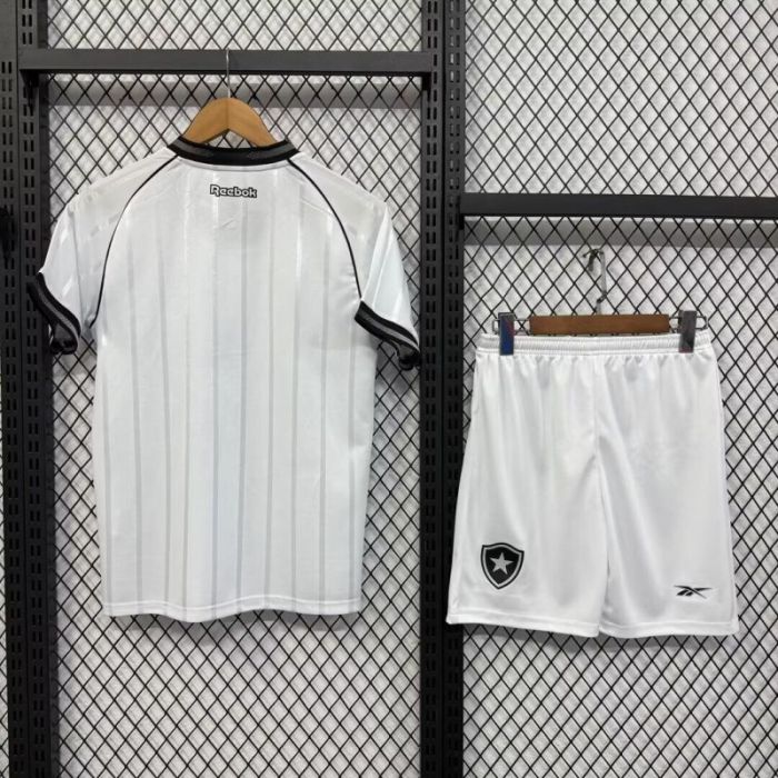 without Sponor Logo Youth Uniform Kids Kit 2025-2026 Botafogo Third Away White Soccer Jersey Shorts Child Football Set