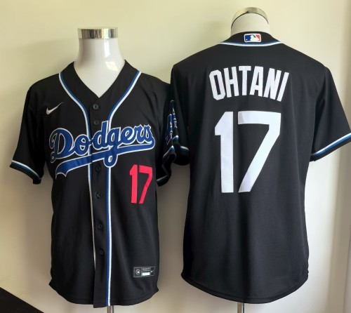Retro Los Angeles Dodgers OHTANI 17 Black Film Baseball Shirt MLB Jersey