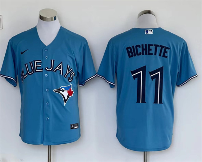 Toronto Blue Jays Alternate BICHETTE 11 Light Blue Cool Base Jersey MLB Shirt