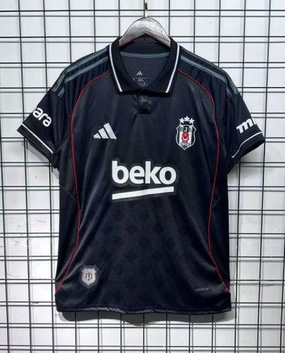 Fans Version 2025-2026 Besiktas Third Away Black Soccer Jersey Beşiktaş Football Shirt