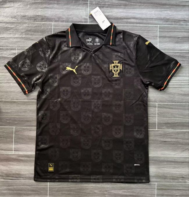 Fan Version 2026 Portugal Away Black Soccer Jersey Football Shirt