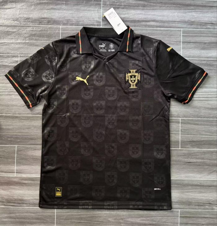 Fan Version 2026 Portugal Away Black Soccer Jersey Football Shirt
