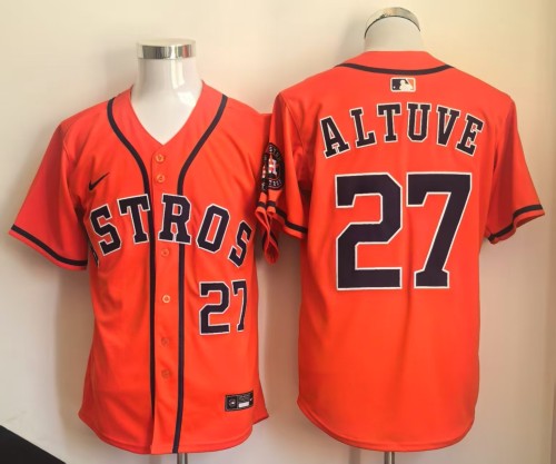 Houston Astros 2025 ALTUVE 27 Orange Cool Base Jersey MLB Shirt