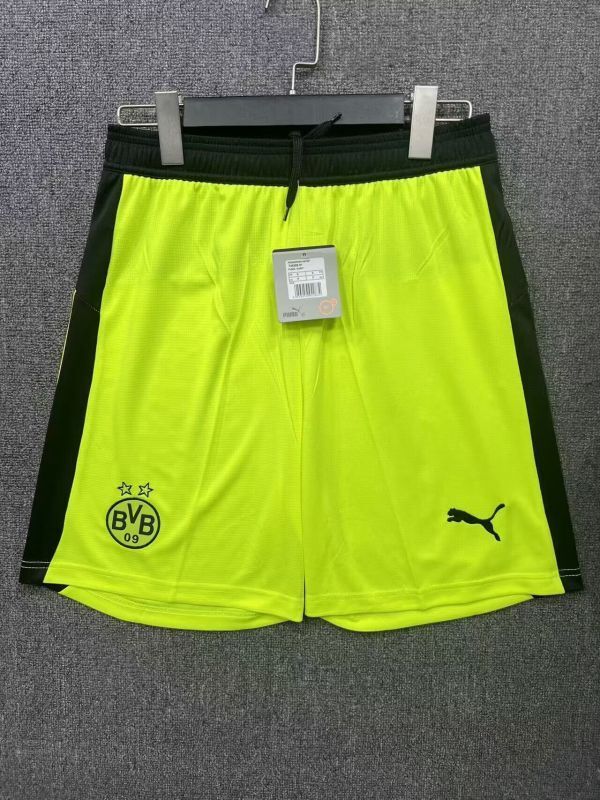 Fan Version 2025-2026 Dortmund Away Yellow Soccer Shorts BVB Football Shorts