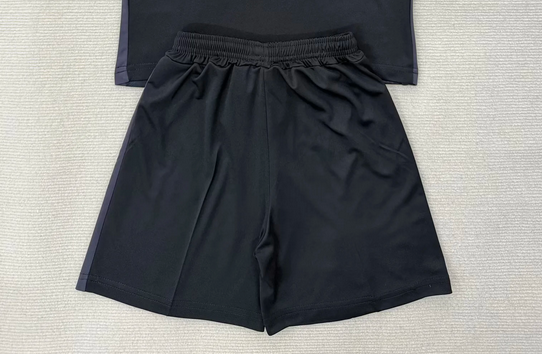 Fan Version 2025-2026 Sunderland Third Away Black Soccer Shorts Football Shorts
