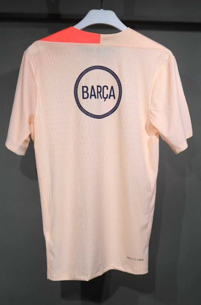 Barca Camisetas de Futbol Player Version 2025-2026 Barcelona Pink/Orange Soccer Training Jersey