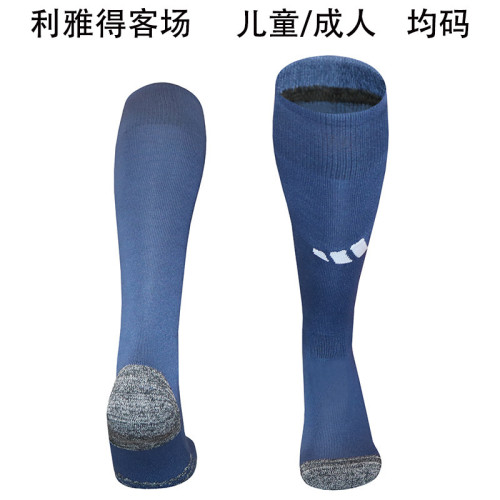 Youth/Adult 2025-2026 Al Nassr Away Blue Soccer Socks Football Socks