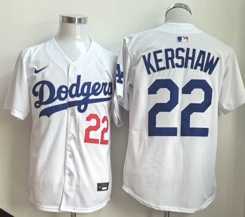 Los Angeles Dodgers 2025 KERSHAW 22 White Cool Base MLB Jersey