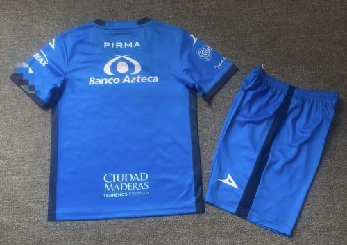 Youth Uniform Kids Kit 2025-2026 Puebla Dark Blue Soccer Jersey Shorts Child Football Set
