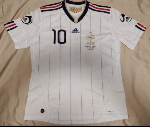 with Front Lettering Retro Jersey 2010 France ZIDANE 10 Away Football Shirt Vintage Soccer Jersey