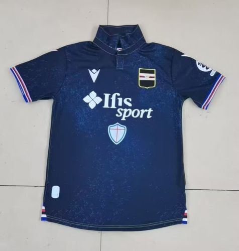 Fans Version 2025-2026 Sampdoria Third Away Dark Blue Soccer Jersey Football Shirt