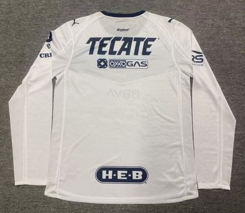 Long Sleeve Player Version 2025-2026 Monterrey Away White Soccer Jersey Menterrey Football Shirt
