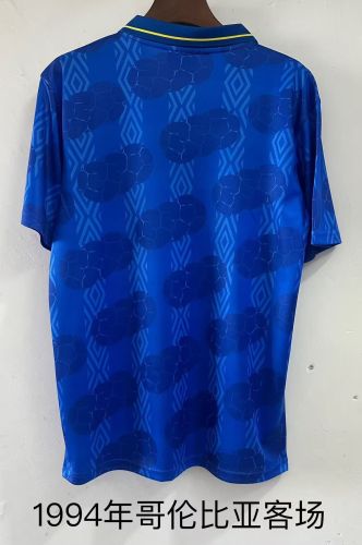 Retro Jersey 1994 Colombia Away Blue Soccer Jersey Vintage Football Shirt