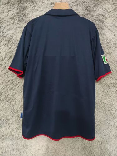 with FMF Patch Retro Jersey 2003-2004 Chivas Away Dark Blue Soccer Jersey Vintage Football Shirt