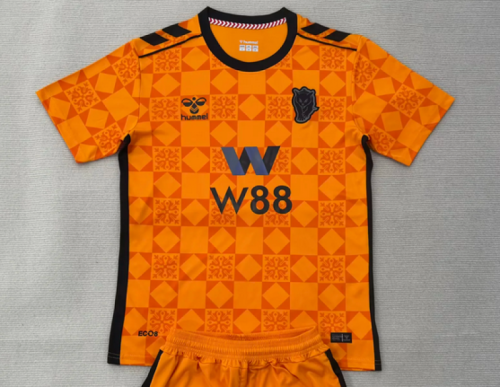 Long Sleeve Fans Version 2025-2026 Sunderland Orange Goalkeeper Soccer Jersey Football Shirt