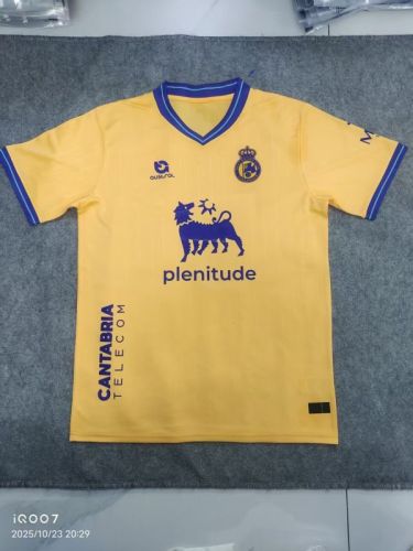 Fan Version 2025-2026 Racing de Santander Third Away Yellow Soccer Jersey Football Shirt