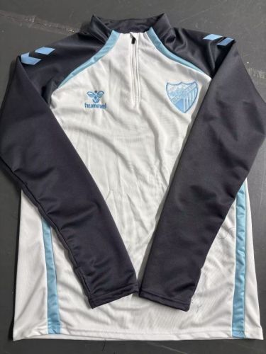 2025-2026 Malaga White Soccer Training Sweater and Pants