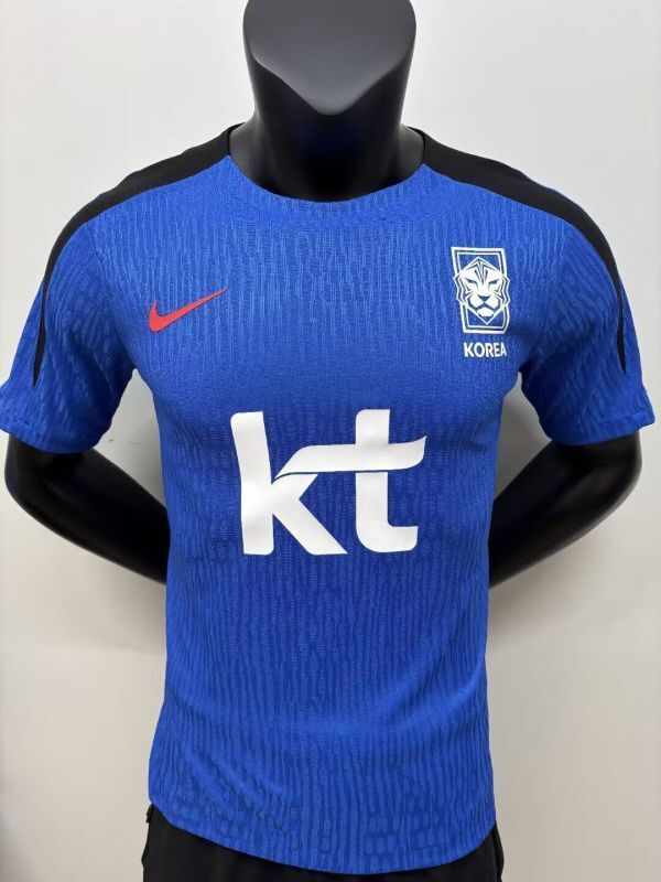 Player Version South Korea 2025 Blue/Black Soccer Training Jersey Football Shirt