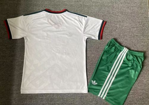 Youth Uniform Kids Kit 2026 Mexico Away White Soccer Jersey Shorts Child Football Set