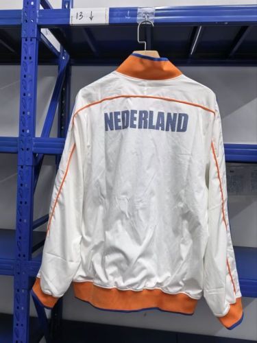 2025-2026 Netherlands White/Orange Soccer Windbreaker Jacket Football Jacket