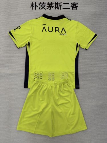 Youth Uniform Kids Kit 2025-2026 Portsmouth Third Away Green Soccer Jersey Shorts Child Football Set